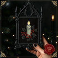 Christmas Candle counted Cross Stitch Pattern | Gothic Christmas Embroidery PDF pack | Dark Holiday Decor | Black Aida Digital Download |
