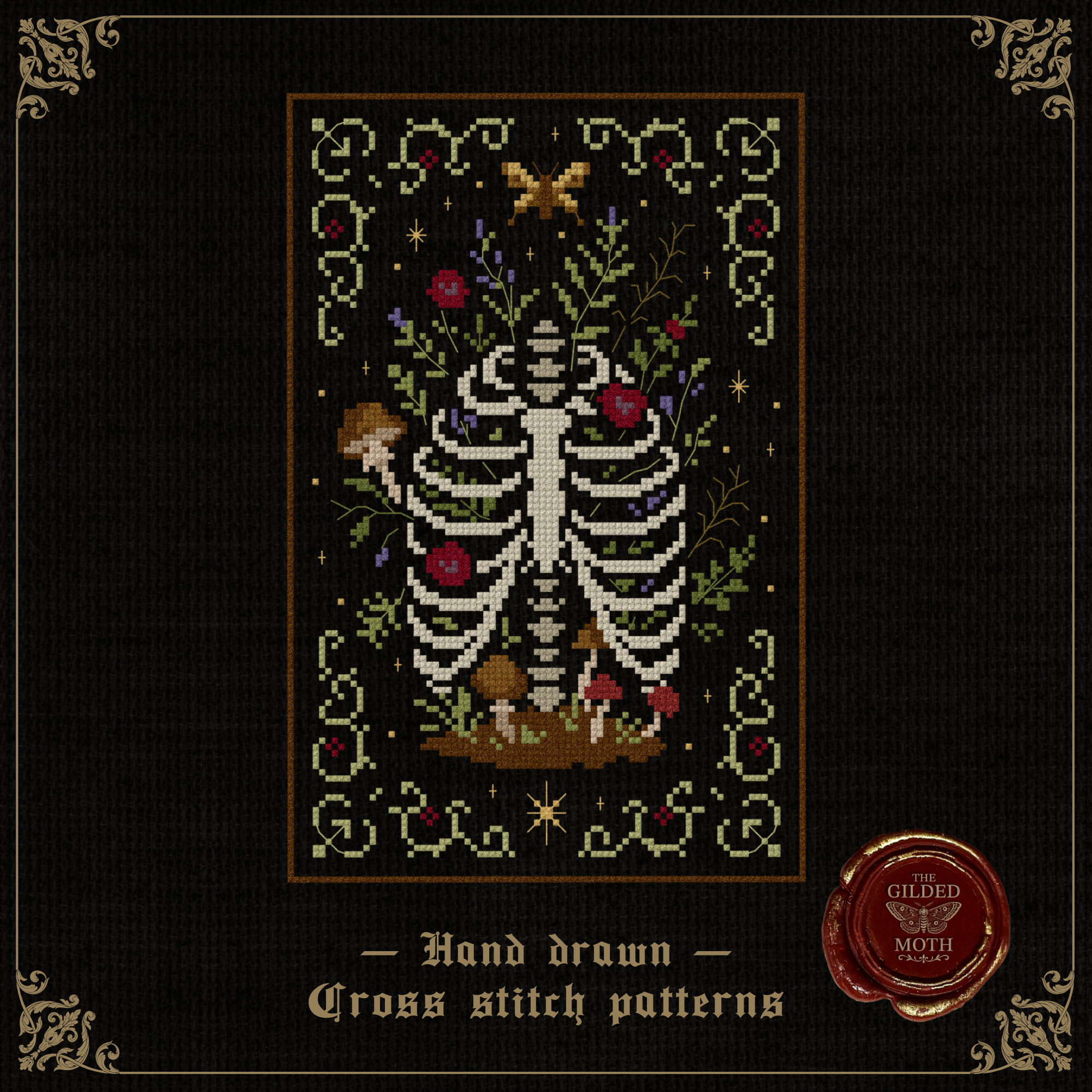 Botanical Bones Pattern