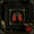 Gothic Anatomical Lungs Cross Stitch Pattern • Botanical Anatomy PDF • Medieval Floral Organ Embroidery • Dark Academia Black Aida Decor