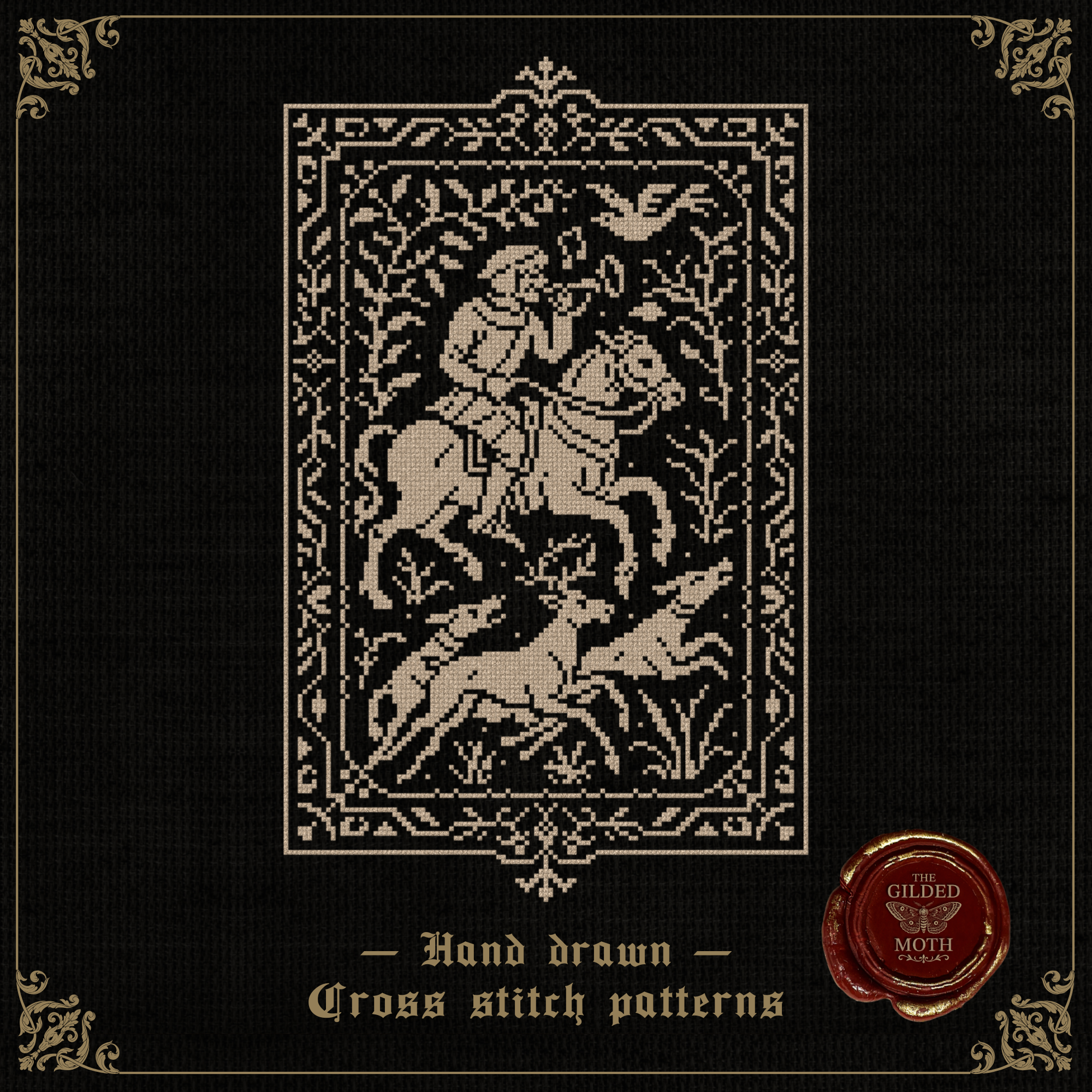 Medieval Hunt Tapestry Pattern
