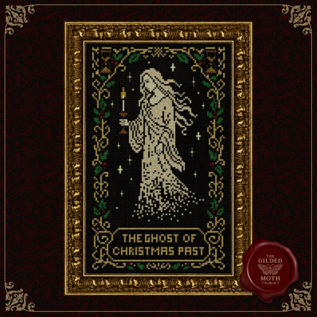 Ghosts of Christmas counted Cross Stitch Pattern | Gothic Christmas Embroidery | Victorian Holiday Decor | Dark Xmas PDF Download