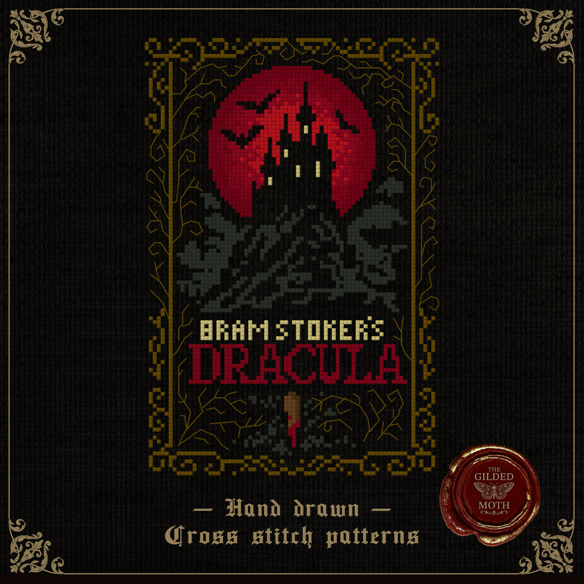 Dracula Book Cover Pattern