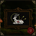 Gothic Stag counted Cross Stitch Pattern,  Wounded Deer Medieval Embroidery, Dark Academia Needlepoint PDF,  Gothic Wildlife Cross Stitch