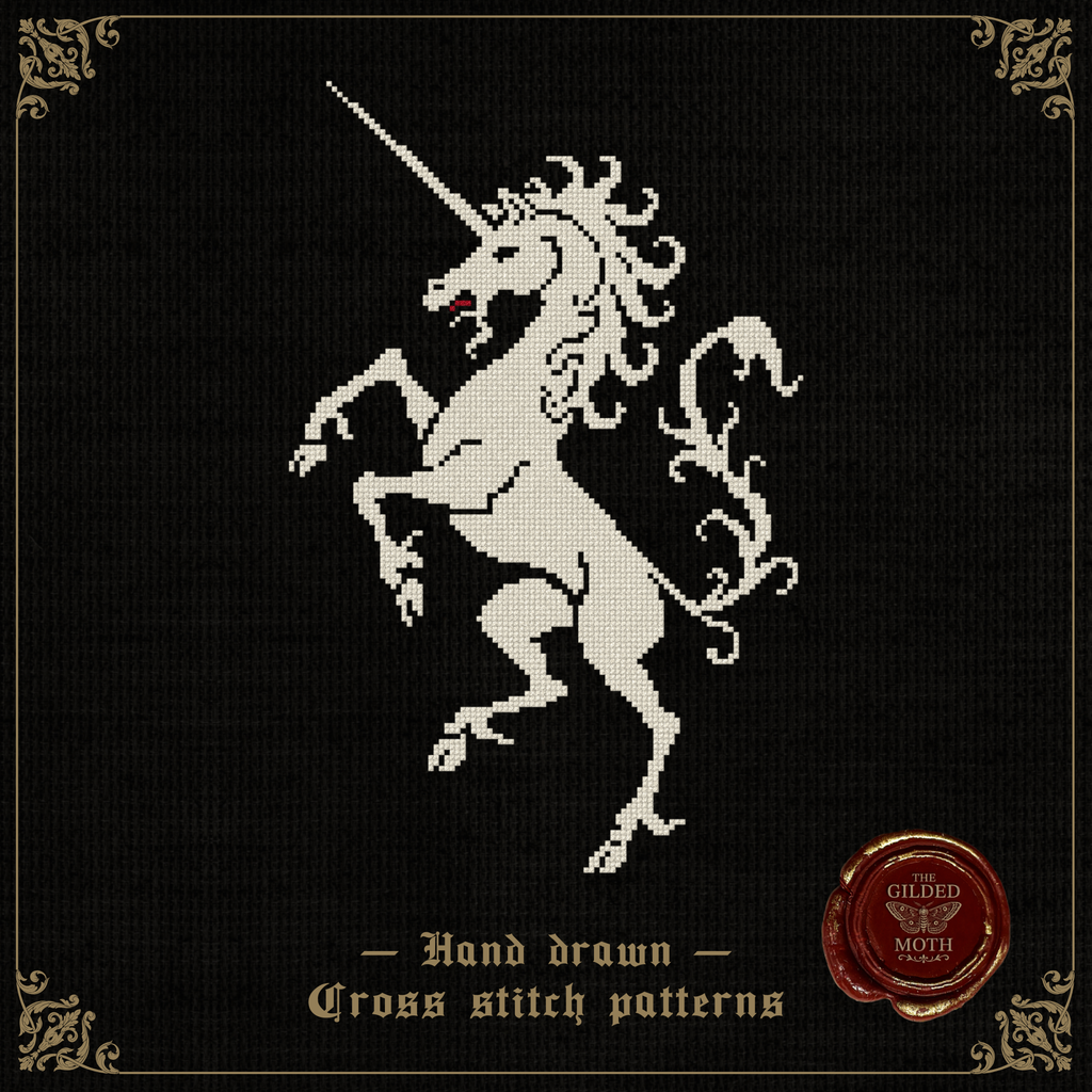 Medieval Unicorn Pattern