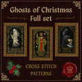 Ghosts of Christmas counted Cross Stitch Pattern Set | Gothic Christmas Embroidery | Victorian Holiday Decor | Dark Xmas PDF Download