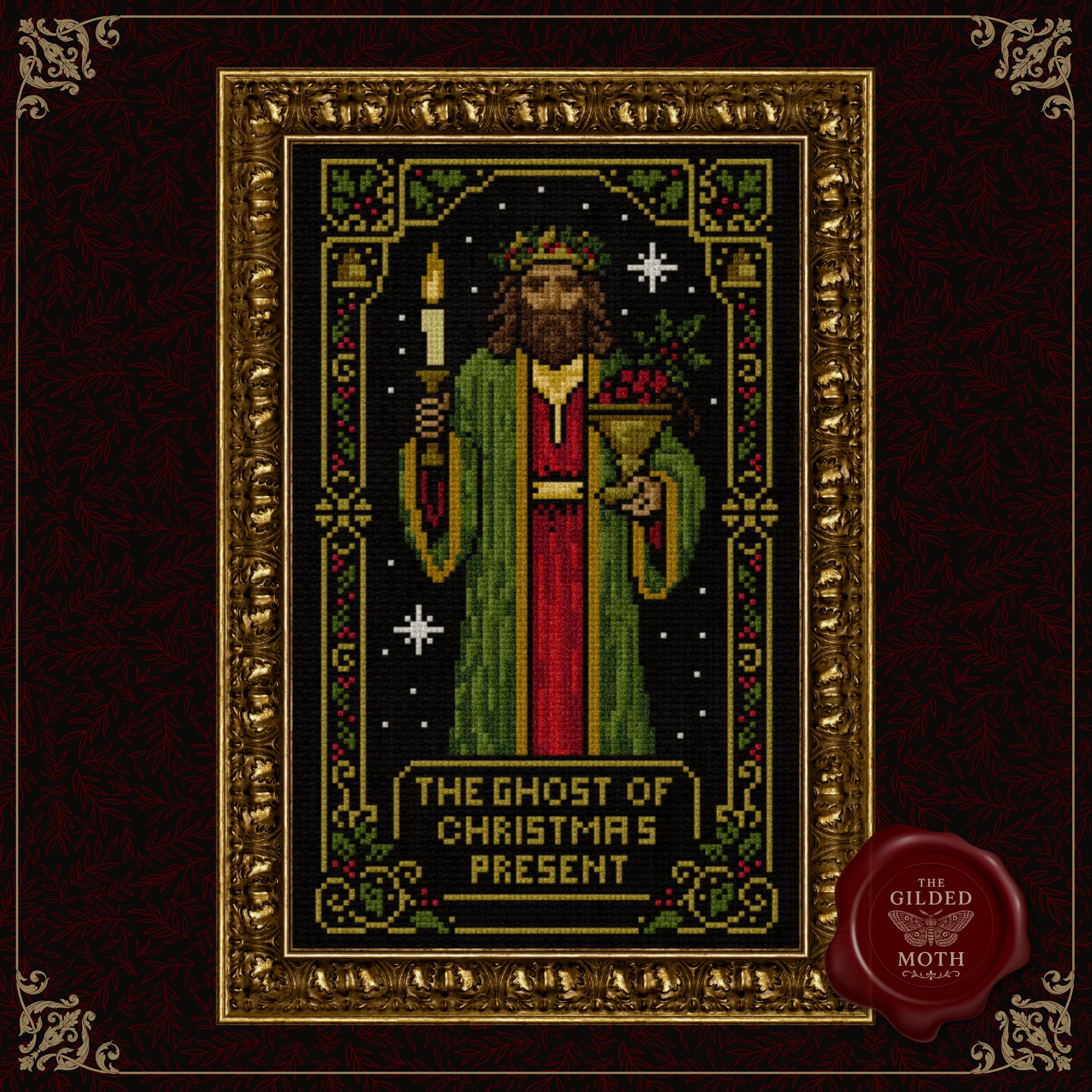 Ghosts of Christmas counted Cross Stitch Pattern Set | Gothic Christmas Embroidery | Victorian Holiday Decor | Dark Xmas PDF Download