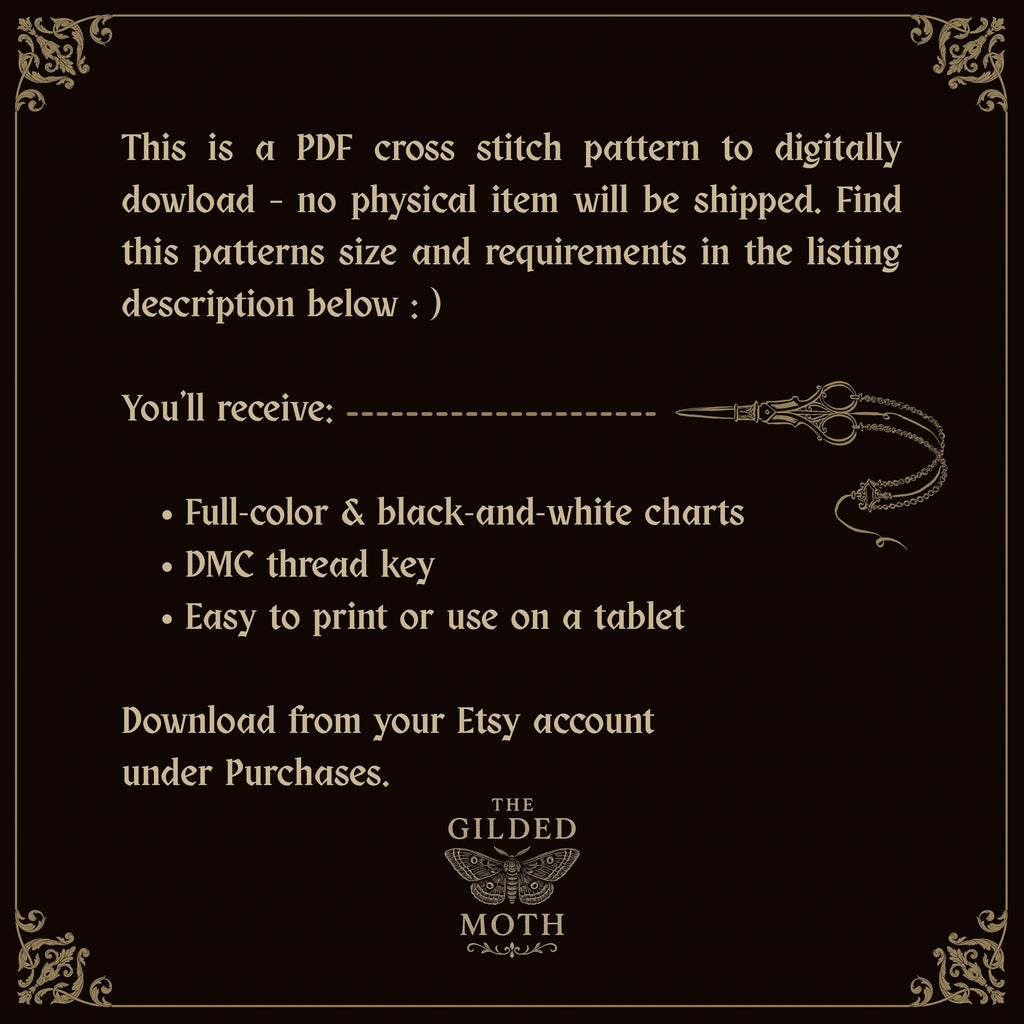 Gothic counted Cross Stitch Gallery Wall | Dark Academia Embroidery Bundle | Skeleton & Heart Designs | PDF Set printable stitch multipack