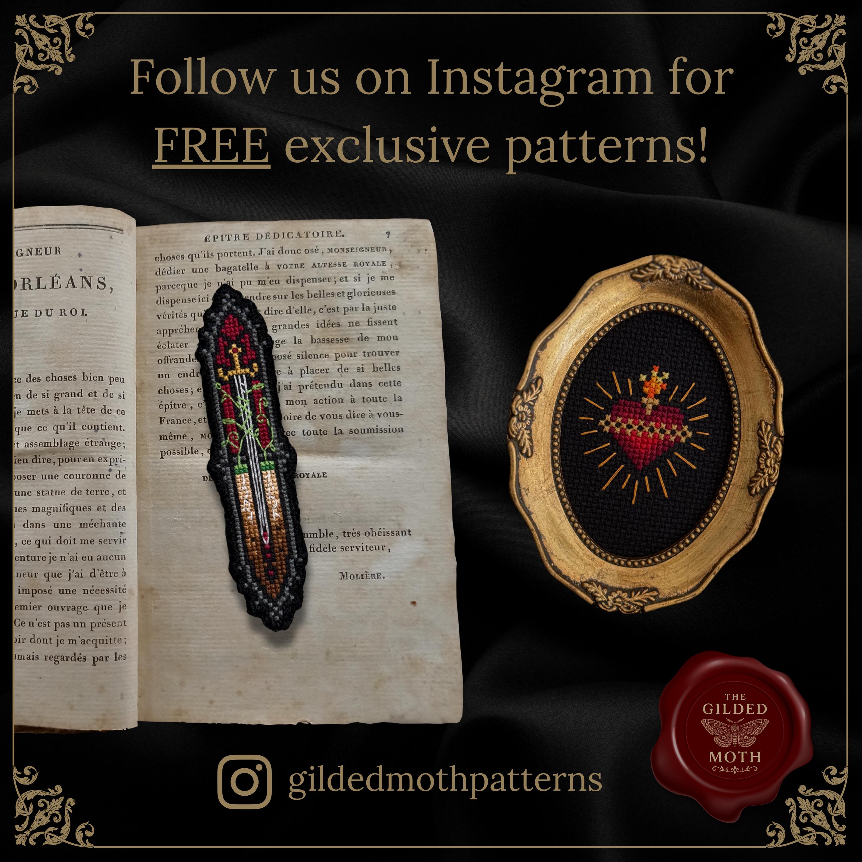 Horned Moon Hares Cross Stitch Pattern • Gothic Medieval Hare Circle PDF • Folklore Lunar Embroidery • Dark Academia Black Aida Decor