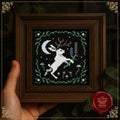 Gothic Hare counted Cross Stitch Pattern: Moonlit Fantasy Design (PDF)